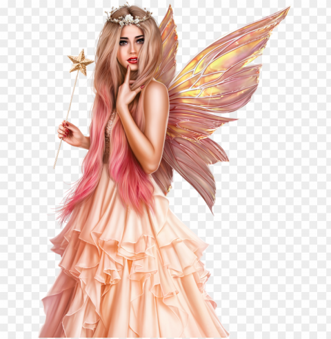 fairy clipart mermaid - fairy 3d Isolated Item on Transparent PNG Format
