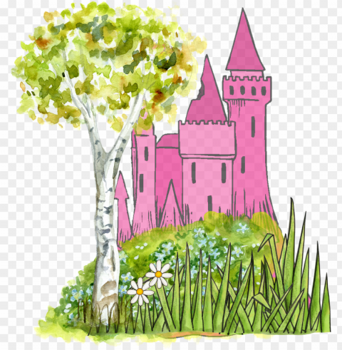 fairy land - 3d rose 3drose of princess castle Transparent PNG image free