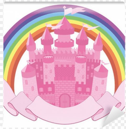 fairy tale magic castle and rainbow vector wall mural - unrnio castillo Clear PNG pictures compilation