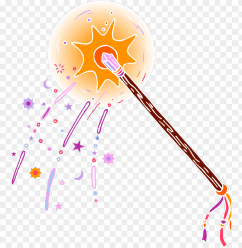 fairy wand - fairy magic wand gif Isolated Artwork on HighQuality Transparent PNG