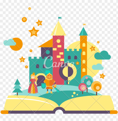 fairytale open book vector ClearCut PNG Isolated Graphic PNG transparent with Clear Background ID 65caab8a