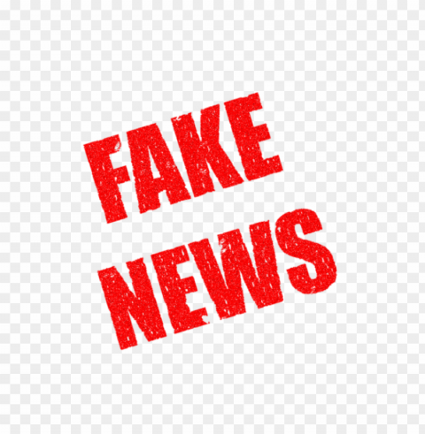 fake news red letters PNG with Clear Isolation on Transparent Background