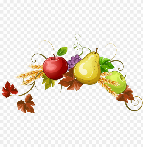 fall border clipart download - clip art fruit borders Isolated Subject in Transparent PNG Format