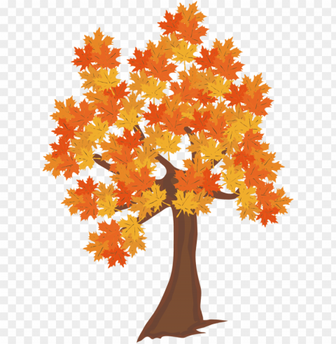 fall leaves falling from a tree real trees - clipart autumn tree Isolated Subject with Transparent PNG