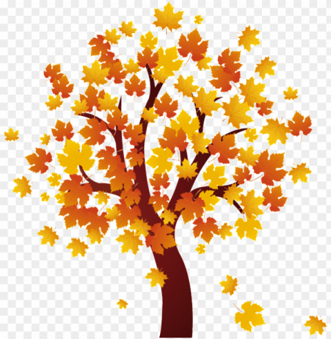 fall tree clip art - autumn tree clipart Clean Background Isolated PNG Icon