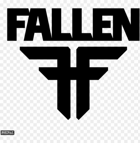 fallen skateboards logo PNG with no background diverse variety