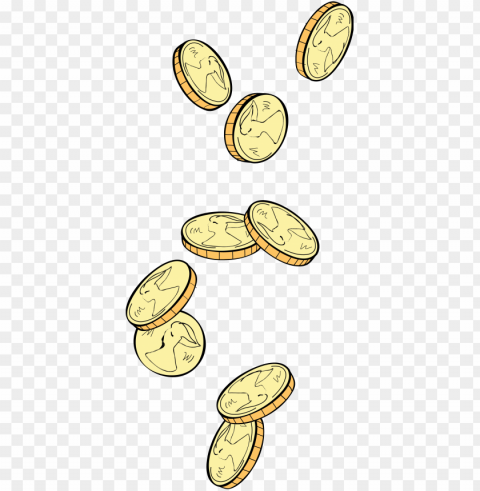 falling gold coins Isolated Graphic on HighResolution Transparent PNG