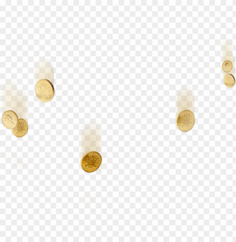 falling gold coins Isolated Graphic with Clear Background PNG