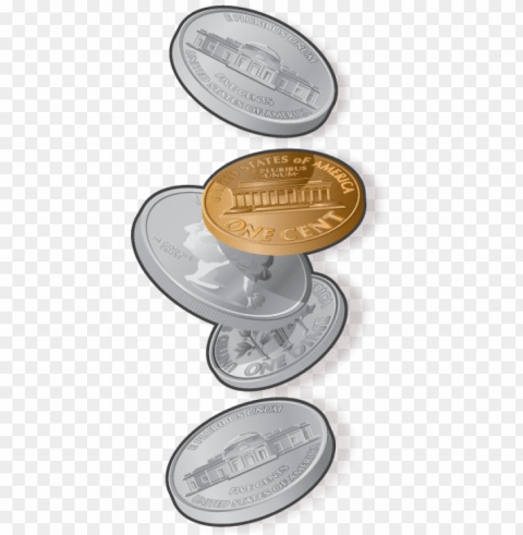 falling gold coins Isolated Item on HighResolution Transparent PNG