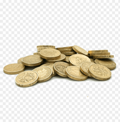 falling gold coins Isolated Object on HighQuality Transparent PNG