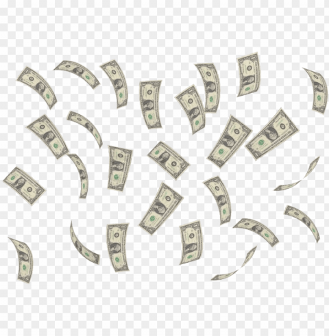 falling money background - raining money gif Isolated Icon on Transparent PNG