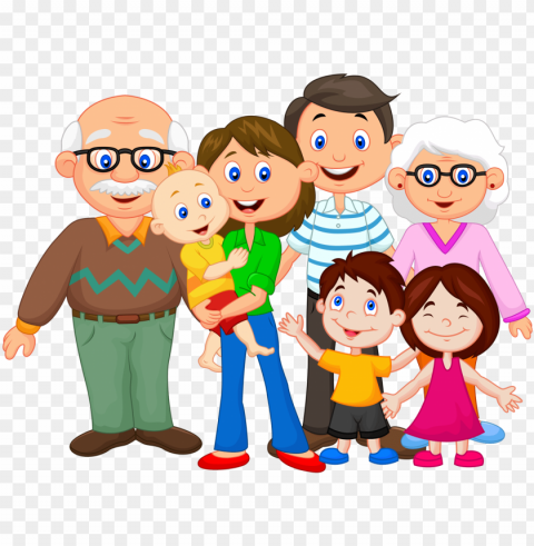 family cartoon - family clipart Free PNG images with alpha channel set