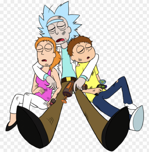 family clipart - rick and morty 3 transparent PNG images with alpha channel diverse selection