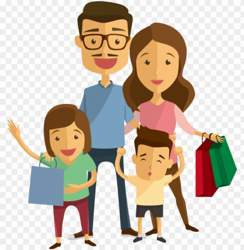 family euclidean vector scalable vector graphics illustration - family shopping PNG images for mockups