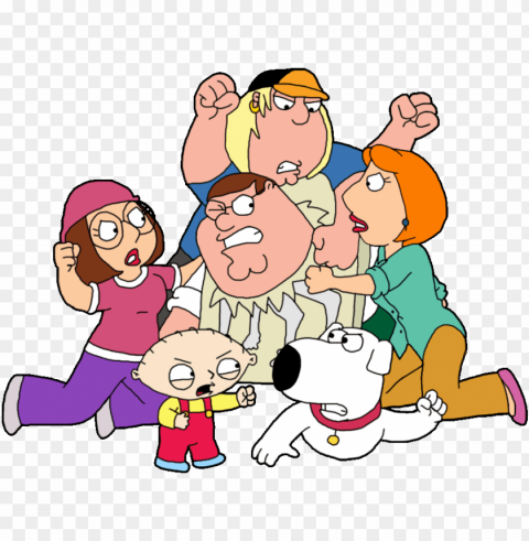 family fighting Isolated Item on Clear Background PNG