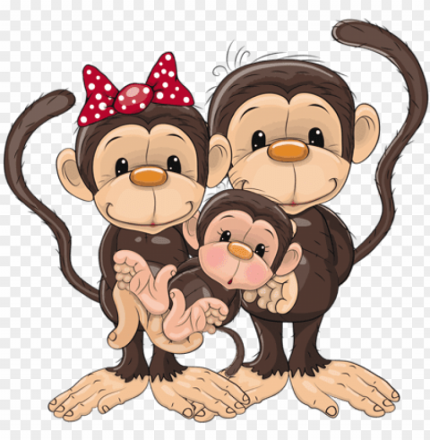 Family Monkeys Pinterest Baby Clip Art - Imagenes De Familia De Monos Animados Free PNG Images With Transparent Background