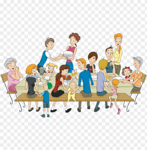 family reunion Isolated Character in Transparent Background PNG