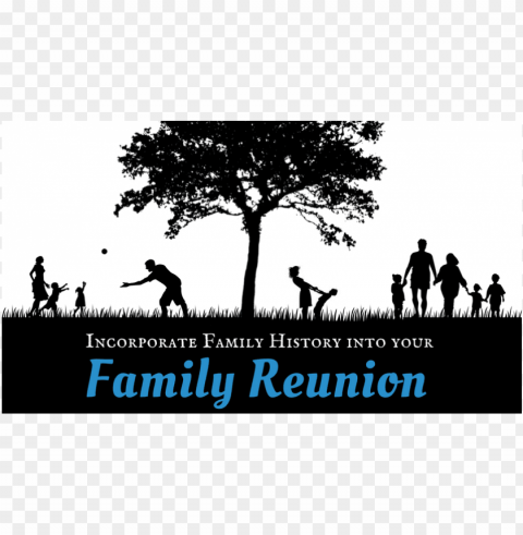 family reunion silhouette PNG files with transparency