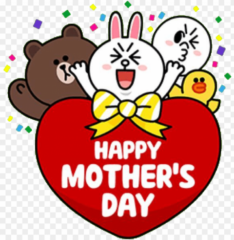 family special - happy mother's day line PNG images without licensing