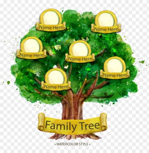 family tree genealogy illustration - sample family tree desi PNG with cutout background