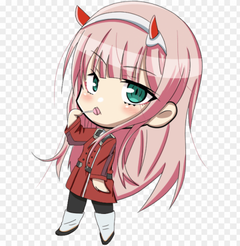 fan artchibi zero two - darling in the franxx 02 chibi PNG images without restrictions
