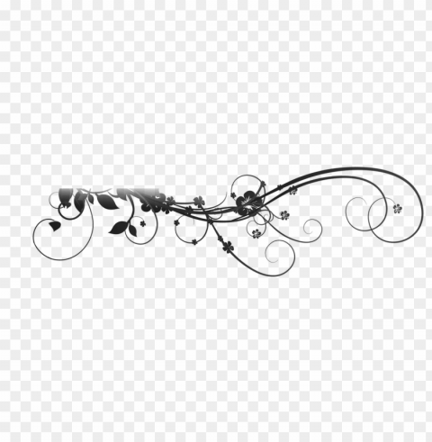 fancy line divider Isolated Artwork on Clear Background PNG