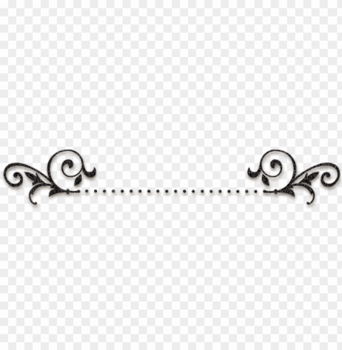 fancy line divider Isolated Artwork on Clear Transparent PNG