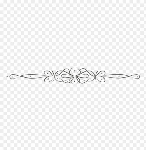 Fancy Line Divider Isolated Artwork On Transparent PNG