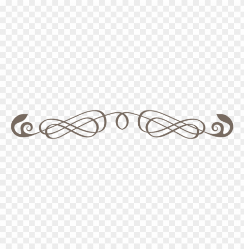 fancy line divider Isolated Artwork with Clear Background in PNG