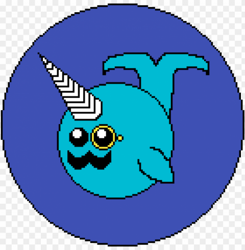 Fancy Narwhal PNG With Transparent Backdrop