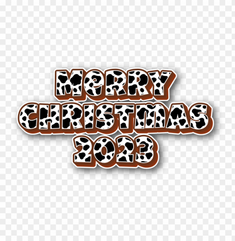 farm agriculture cow 3d merry christmas 2023 PNG Image Isolated on Clear Backdrop