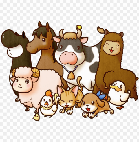 farm animals clipart Free PNG images with alpha channel set