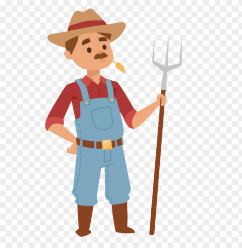 farmer ClearCut Background Isolated PNG Art