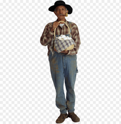 farmer ClearCut Background PNG Isolation