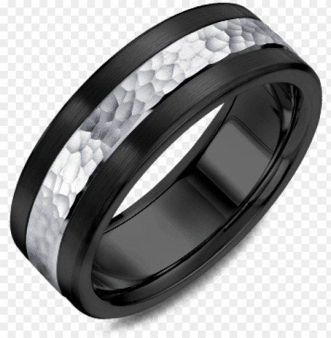 fashion rings - coi jewelry tungsten carbide hammered wedding band PNG Graphic with Isolated Clarity