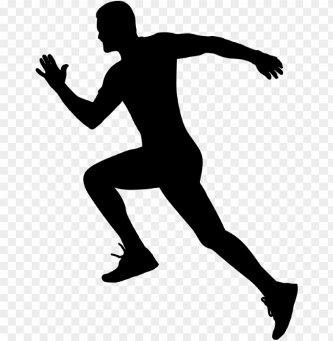 fast clipart running man - silhouette of someone runni PNG with transparent backdrop