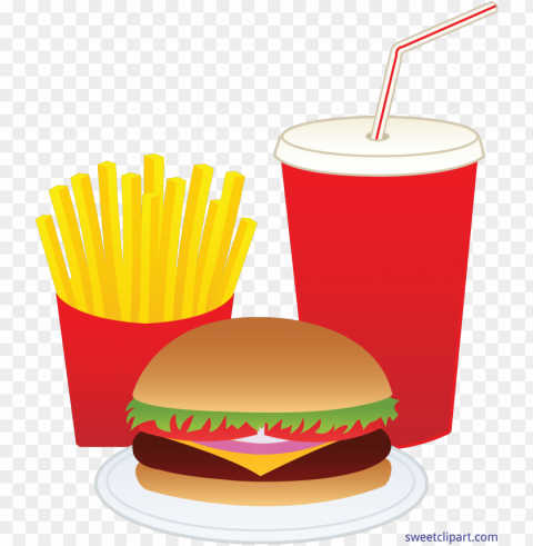 fast food meal clip - burgers and fries clipart Transparent PNG images for digital art
