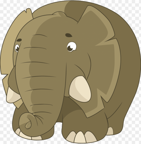 fat elephant Isolated Item with Transparent PNG Background
