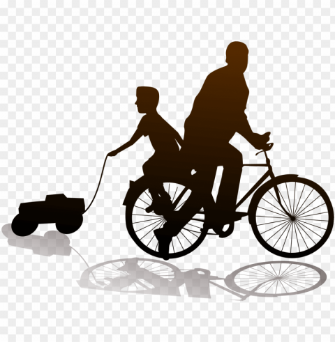 fathers day son mother - father and son cycling PNG no background free PNG transparent with Clear Background ID 4be13c8a