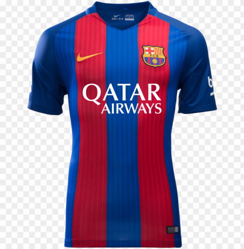 fc barcelona home jersey 201617 with qatar airway - fc barcelona shirts in pakista PNG clipart with transparency