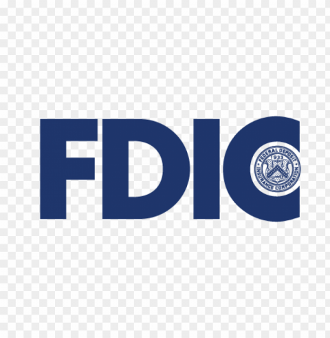 fdic federal deposit insurance corporation logo vector PNG photo with transparency