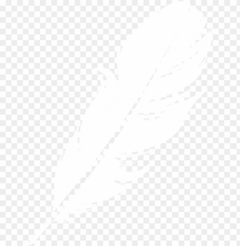 feather clipart logo image download - white feather on background Isolated Artwork on Clear Transparent PNG