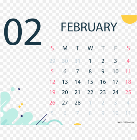 February 2023 Calendar Clear Background PNG Isolation