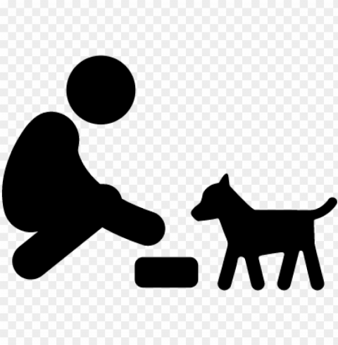 feeding a dog vector - stick figure feeding do Transparent graphics PNG