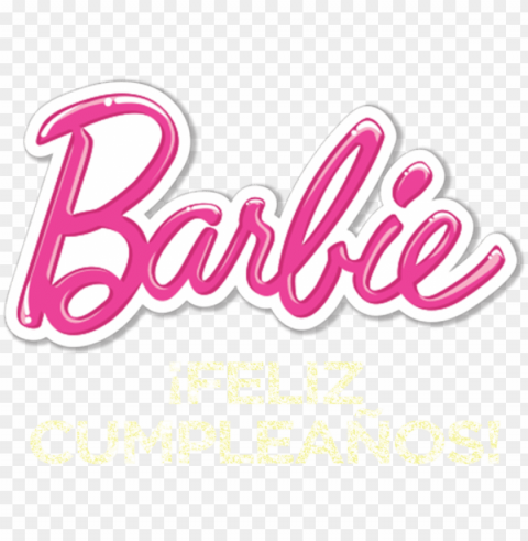 feliz cumpleaños - barbie Clear background PNG graphics
