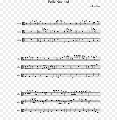 feliz navidad sheet music composed by arr ruth jiang - lavender town theme alto sax HighQuality Transparent PNG Object Isolation