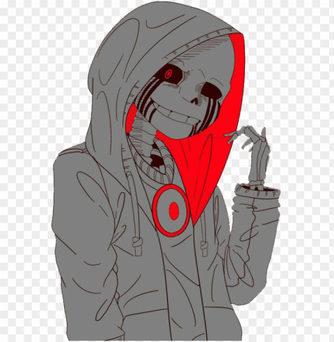 female killer sans - killertale sans PNG Graphic Isolated on Clear Background Detail