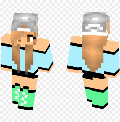 female minecraft skins - illustratio Isolated Object on Transparent PNG