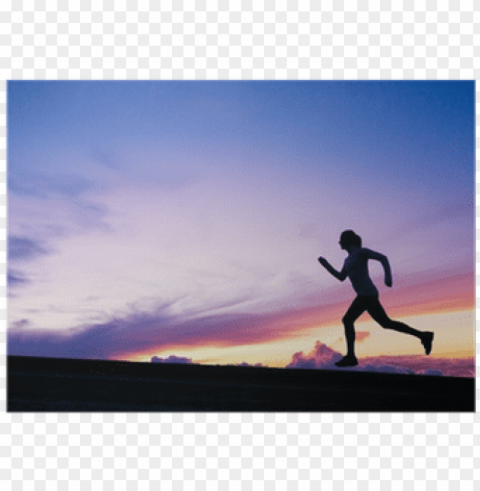 female runner silhouette running into sunset poster - sprint High-resolution transparent PNG images