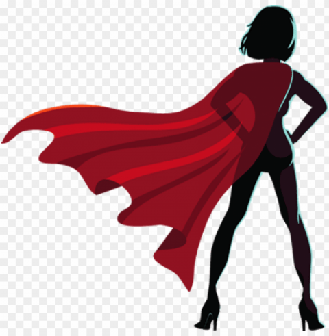 female superhero silhouette PNG high resolution free